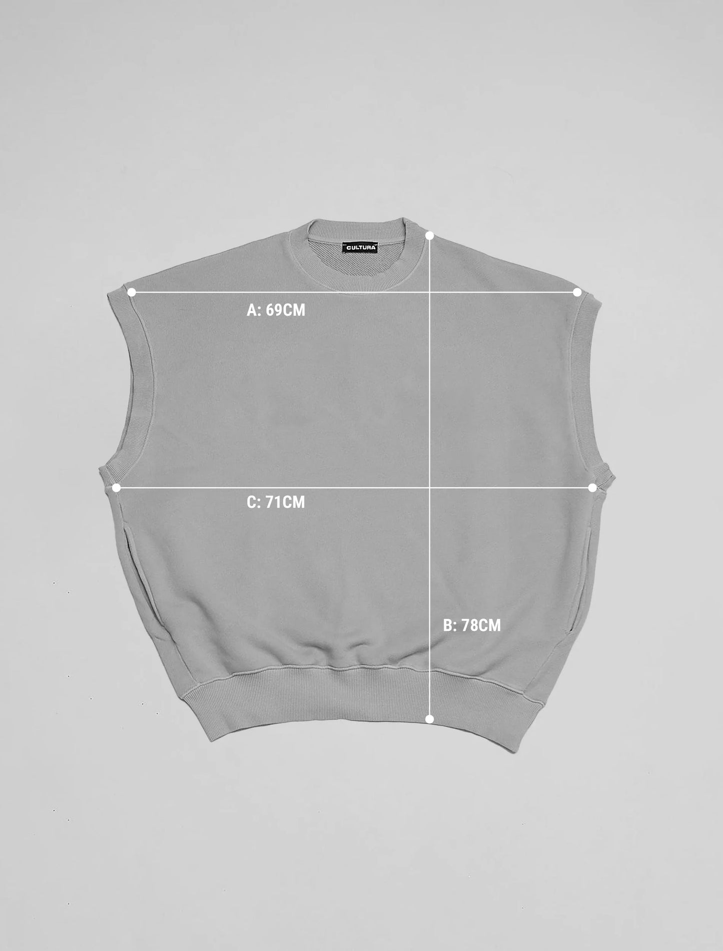 A030 SLEEVELESS CREWNECK DIRTY BLUE