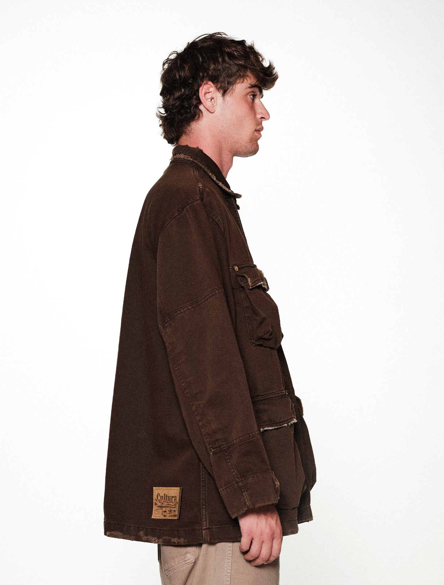 A076 POCKETED JACKET EARTH BROWN