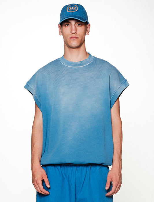 A030 SLEEVELESS CREWNECK DIRTY BLUE