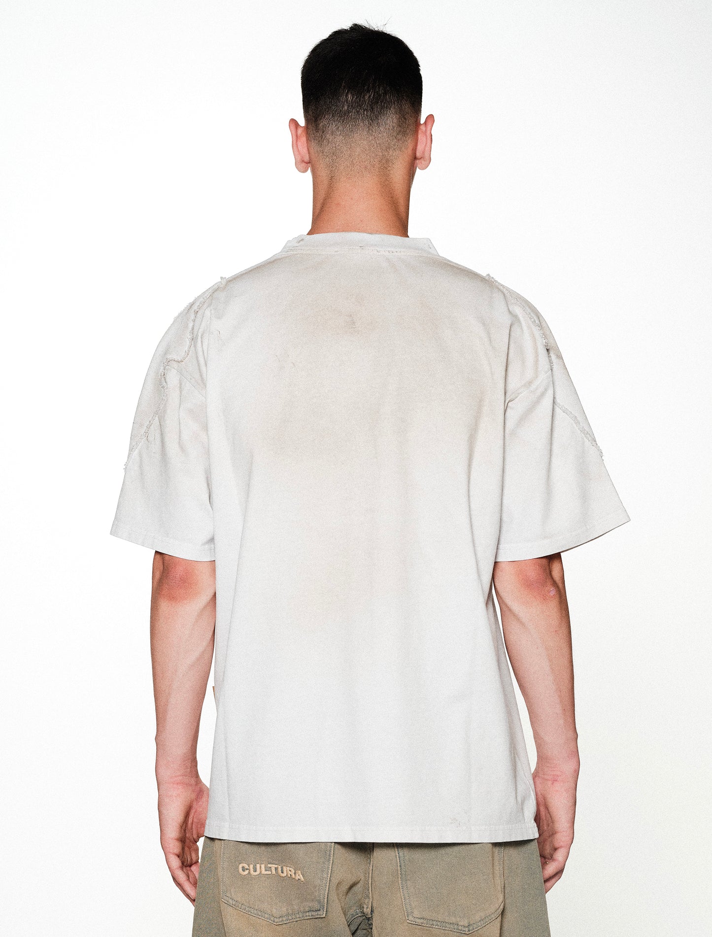 A010 BIKER TEE DIRTY WHITE