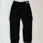 C012 CARGO PANT (BLACK DENIM)