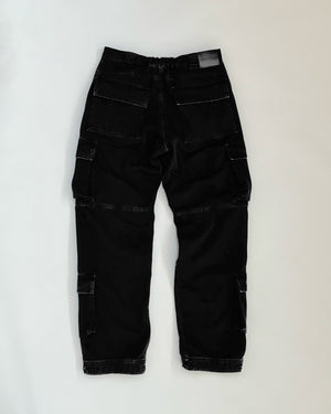 C012 CARGO PANT (BLACK DENIM)