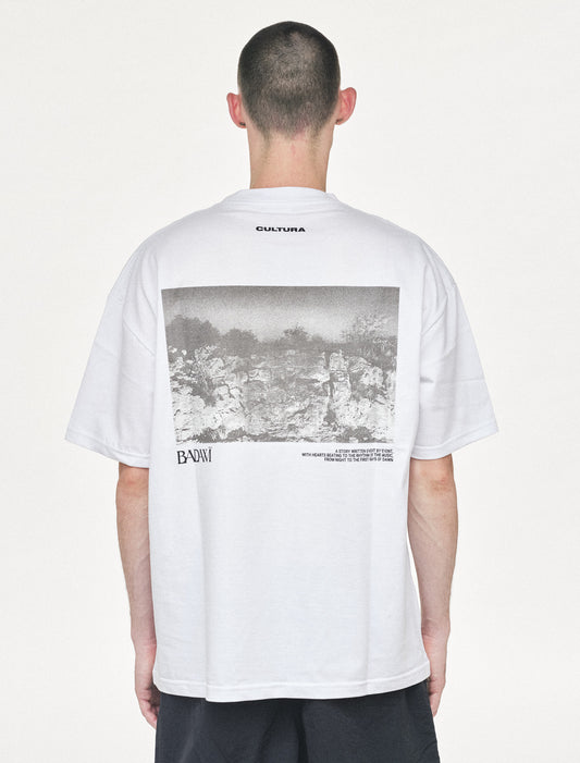 BADAWI ROCK TEE WHITE