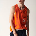 Orange Tanktop CLTR Logo Vintage Effect B013