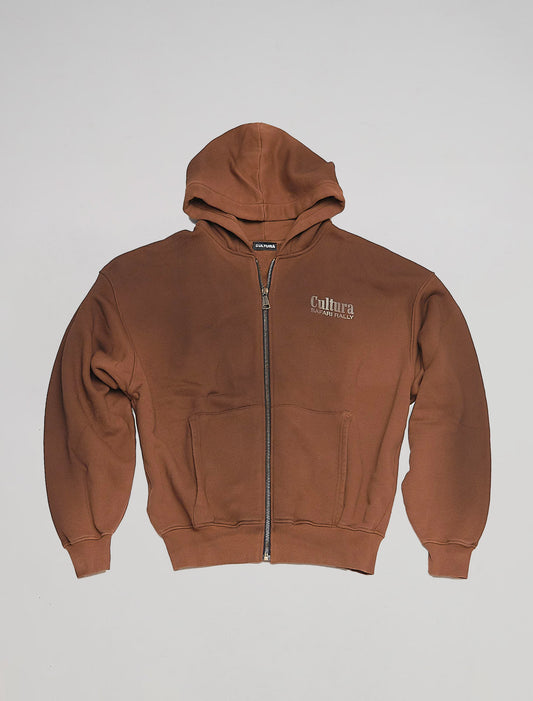 Dakar Hoodie Zip Brown
