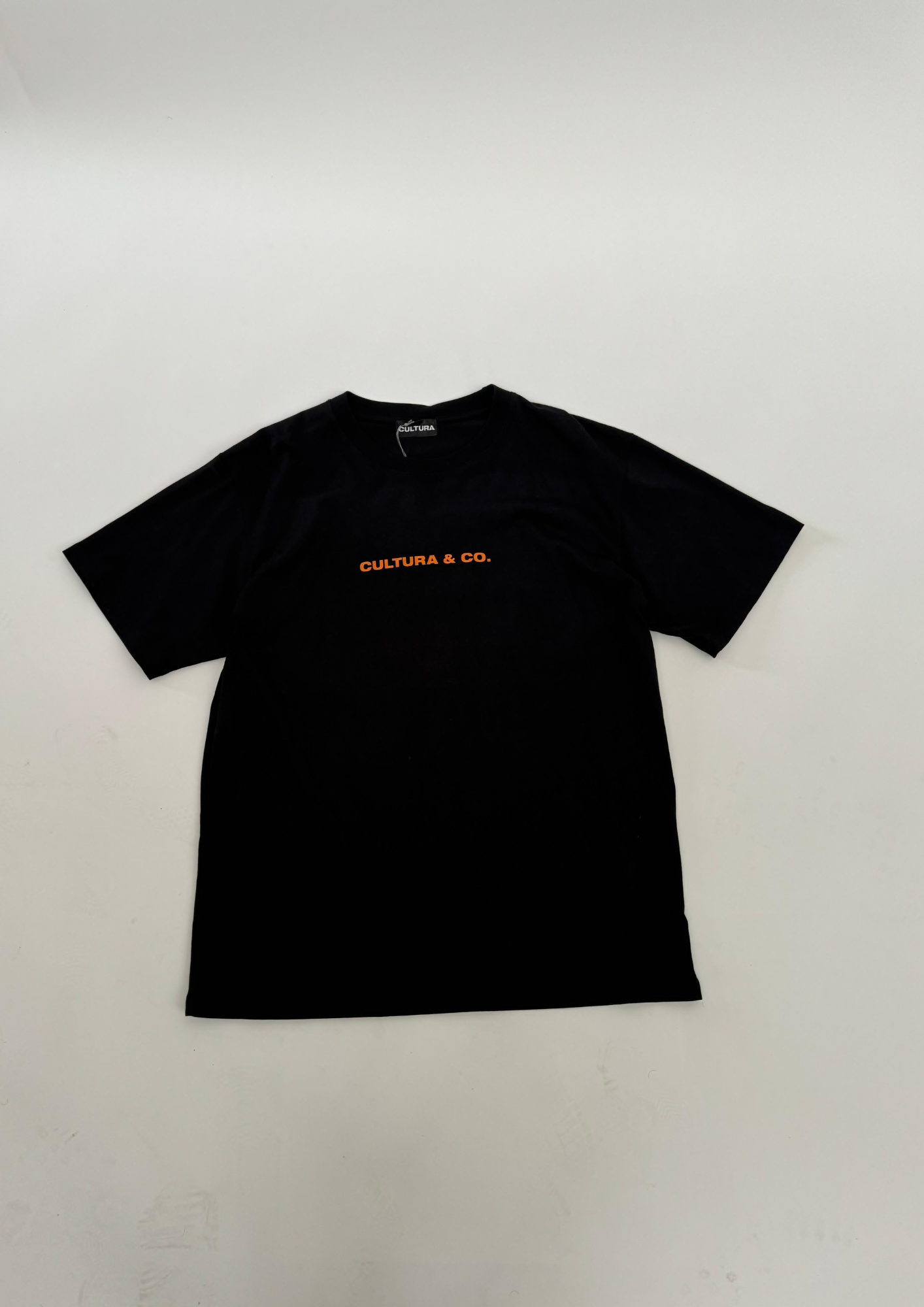 Black T-shirt Orange Logo B003