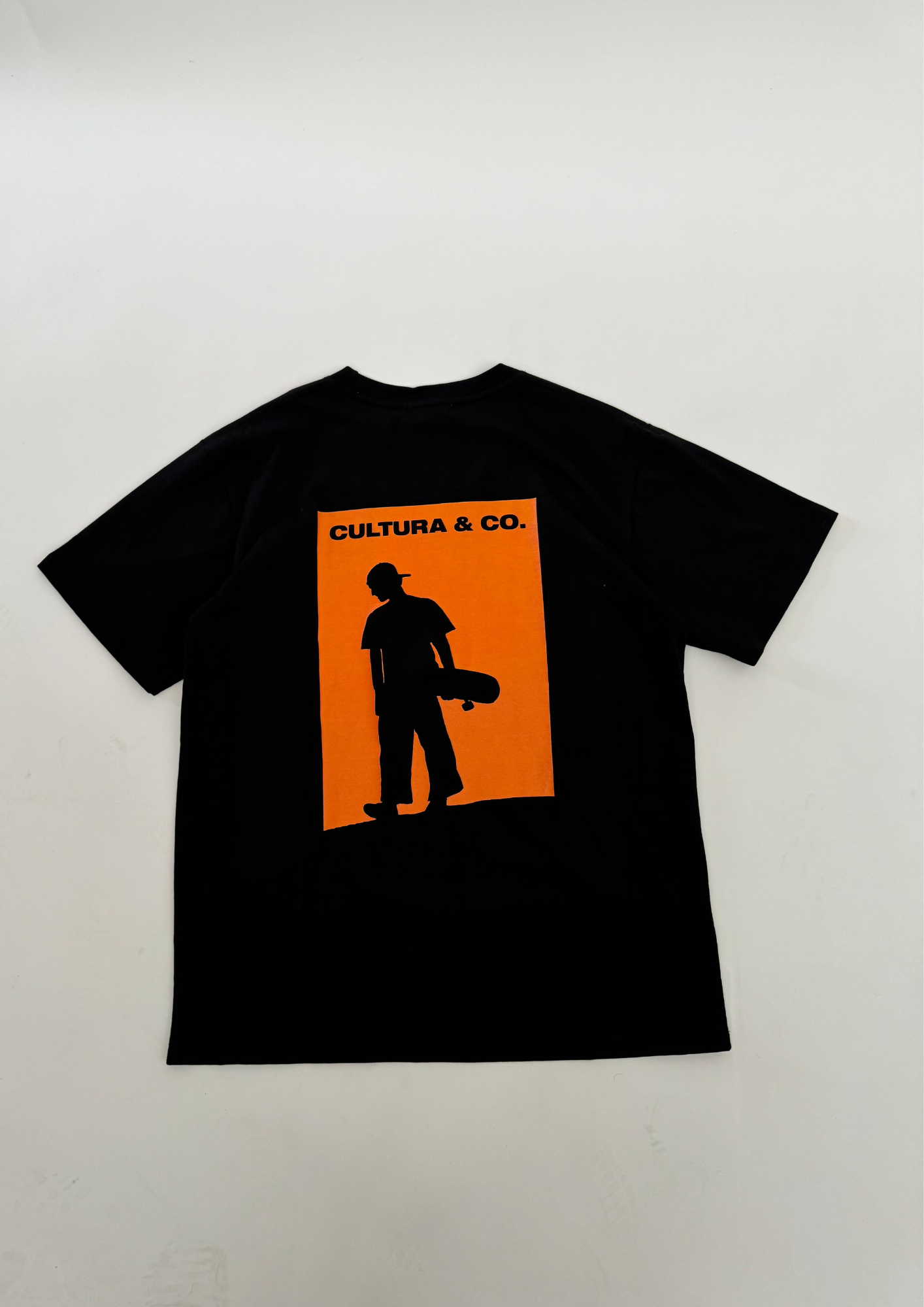 Black T-shirt Orange Logo B003