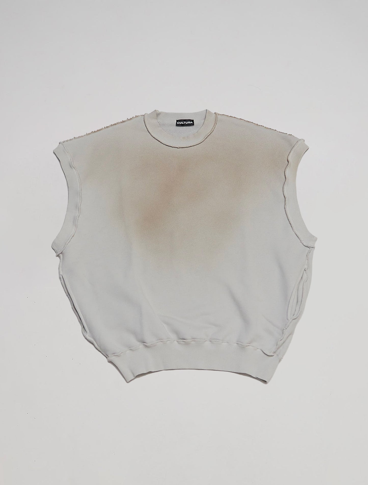 Sleeveless Crewneck Sweatshirt White